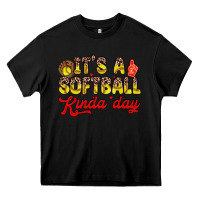 Black it s a softball kinda day Heavy Core Tee - Zillion Design Studio