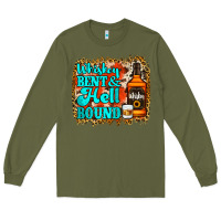 Army Green Whiskey Bent and Hell Bound Long Sleeve Tee - Jasminsmagicworld