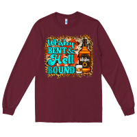 Burgundy Whiskey Bent and Hell Bound Long Sleeve Tee - Jasminsmagicworld