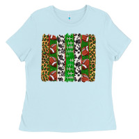Baby Blue football brush strokes Ladies Tee - texasbilliewilder