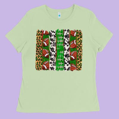 Ladies Tee football brush strokes