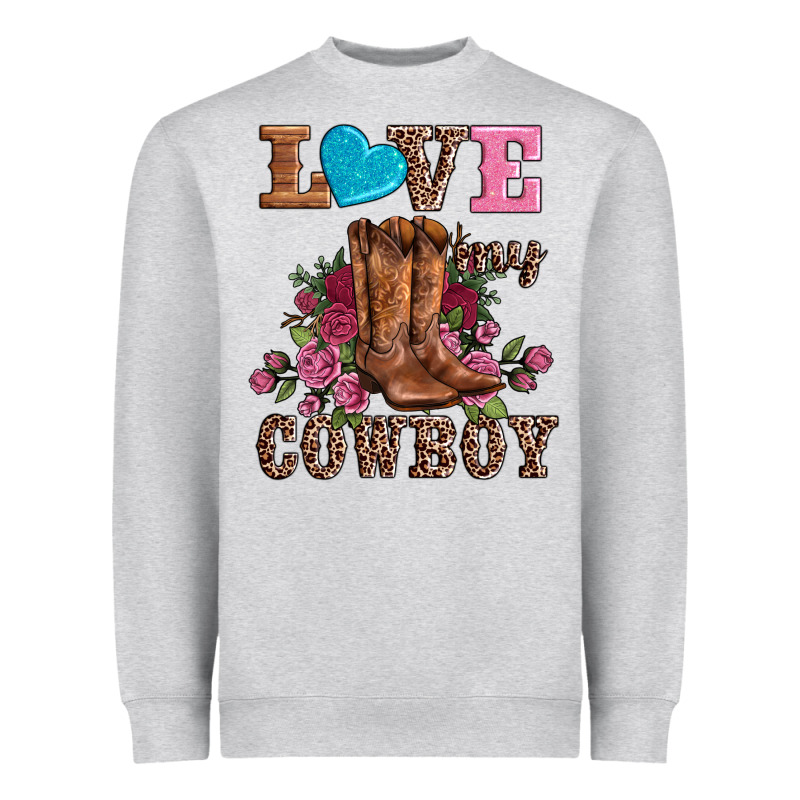 Valentines Day Love My Cowboy Heavyweight Sweatshirt by AdoDesignShop | Teevron
