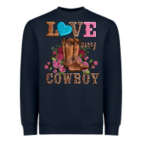 Navy valentines day love my cowboy Heavyweight Sweatshirt - AdoDesignShop