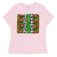 Bubblegum Pink football brush strokes Ladies Tee - texasbilliewilder