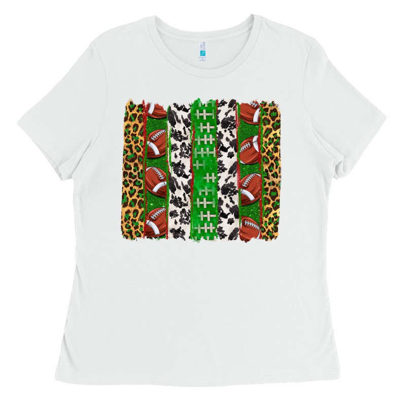 Football Brush Strokes Ladies Tee by texasbilliewilder | Teevron
