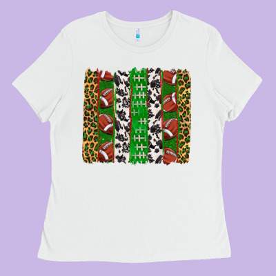 Ladies Tee football brush strokes