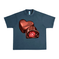 Midnight Navy heart chocolate Urban Heavy Tee - AdoDesignShop