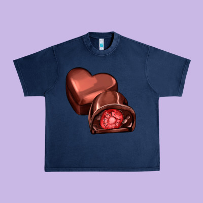Heart Chocolate Urban Heavy Tee Designed By Adodesignshop