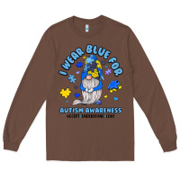Chestnut i wear blue for autism awareness Long Sleeve Tee - JahusDesignShop