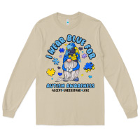 Mushroom i wear blue for autism awareness Long Sleeve Tee - JahusDesignShop
