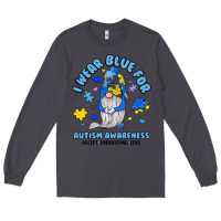 Smoke i wear blue for autism awareness Long Sleeve Tee - JahusDesignShop