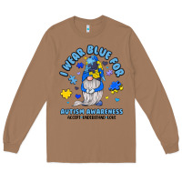 Toasted Coconut i wear blue for autism awareness Long Sleeve Tee - JahusDesignShop