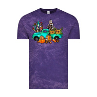 Cloud Purple cactus pumpkin truck fall Vintage Tee - JahusDesignShop