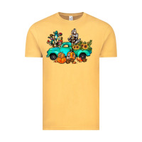 Vintage Mustard cactus pumpkin truck fall Vintage Tee - JahusDesignShop