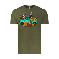 Vintage Olive cactus pumpkin truck fall Vintage Tee - JahusDesignShop