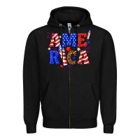 Black America Zipper Hoodie - NancyCooperArtShop