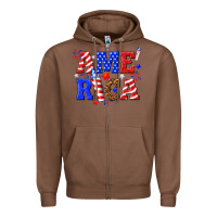 Chestnut America Zipper Hoodie - NancyCooperArtShop