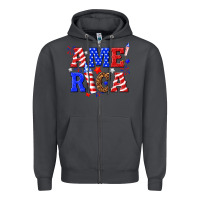Smoke America Zipper Hoodie - NancyCooperArtShop