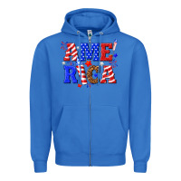 True Royal America Zipper Hoodie - NancyCooperArtShop