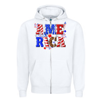White America Zipper Hoodie - NancyCooperArtShop