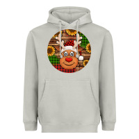 Moon Dust cute reindeer head Christmas Heavyweight Hoodie - Jasminsmagicworld