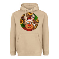 Mushroom cute reindeer head Christmas Heavyweight Hoodie - Jasminsmagicworld