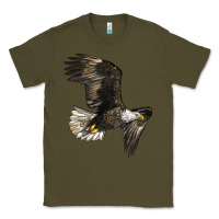 Army Green White Headed Eagle Classic Tee - LillyAllenDesigns