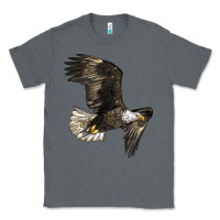 Charcoal Heather White Headed Eagle Classic Tee - LillyAllenDesigns