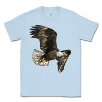 Dusty Blue White Headed Eagle Classic Tee - LillyAllenDesigns