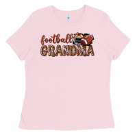 Bubblegum Pink football grandma with leopard Ladies Tee - texasbilliewilder