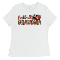 White football grandma with leopard Ladies Tee - texasbilliewilder