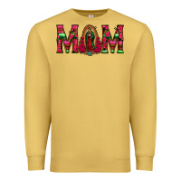 Antique Gold Mom with Floral Aztec and Leopard Background Premium Sweatshirt - Bettercallsaul