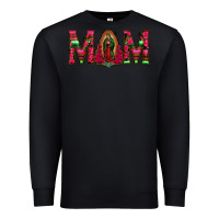 Black Mom with Floral Aztec and Leopard Background Premium Sweatshirt - Bettercallsaul