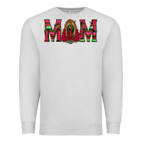Dove Grey Mom with Floral Aztec and Leopard Background Premium Sweatshirt - Bettercallsaul