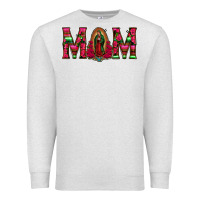 Oatmeal Heather Mom with Floral Aztec and Leopard Background Premium Sweatshirt - Bettercallsaul