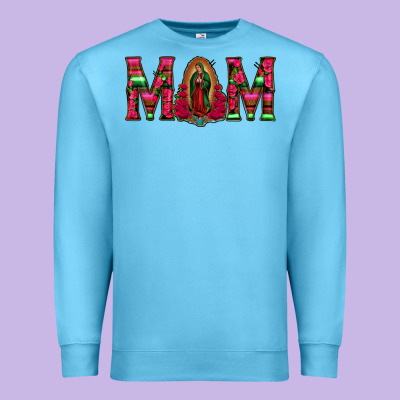 Mom With Floral Aztec And Leopard Background Premium Sweatshirt Designed By Bettercallsaul