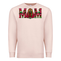 Pale Pink Mom with Floral Aztec and Leopard Background Premium Sweatshirt - Bettercallsaul