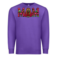 Purple Mom with Floral Aztec and Leopard Background Premium Sweatshirt - Bettercallsaul