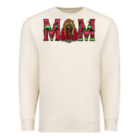 Sandshell Mom with Floral Aztec and Leopard Background Premium Sweatshirt - Bettercallsaul