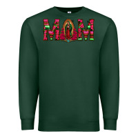 Sports Green Mom with Floral Aztec and Leopard Background Premium Sweatshirt - Bettercallsaul