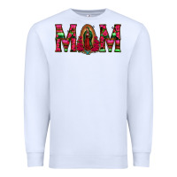 White Mom with Floral Aztec and Leopard Background Premium Sweatshirt - Bettercallsaul
