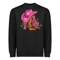 Black valentines day boots cowgirl hat and roses Heavyweight Sweatshirt - AdoDesignShop