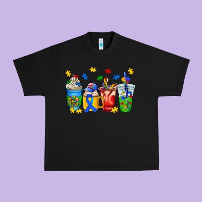 Autism Coffee Cup Urban Heavy Tee Designed By Adodesignshop