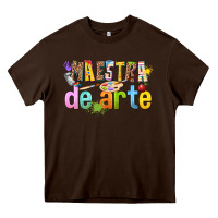 Chocolate Brown maestra de arte Heavy Core Tee - texasbilliewilder