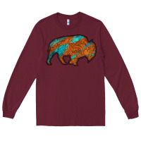 Burgundy bison Long Sleeve Tee - Jasminsmagicworld