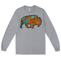 Heather Grey bison Long Sleeve Tee - Jasminsmagicworld