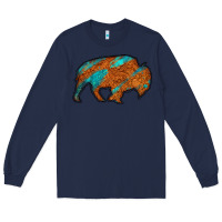 Navy bison Long Sleeve Tee - Jasminsmagicworld