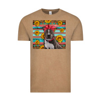 Vintage Coffee western pitbull Vintage Tee - Artiststas