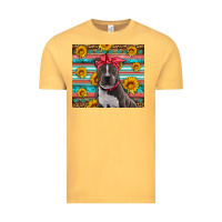 Vintage Mustard western pitbull Vintage Tee - Artiststas