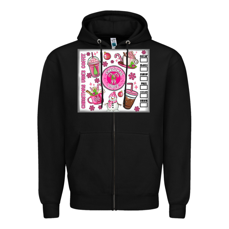 Christmas Vibes Coffee Zipper Hoodie by MaliasSmallBusiness | Teevron